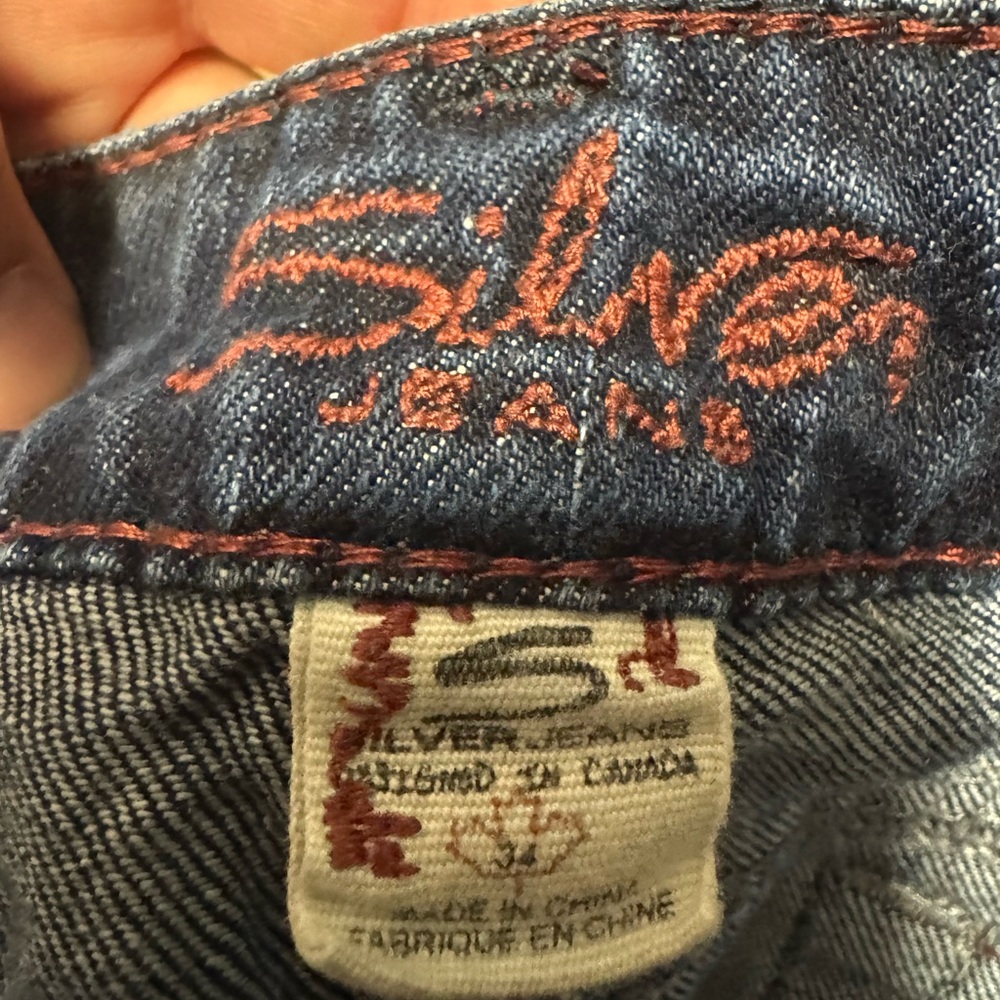 Silver Dark Blue Denim Jeans - Picture 6 of 8